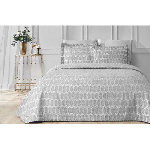 Покрывало Tivolyo Home ATLANTS серый Евро