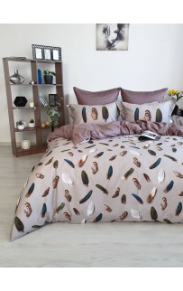 Комплект постельного белья Tivolyo Home GALA бежевый Евро