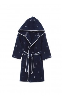 Детский халат Soft cotton MARINE синий 1-2 года