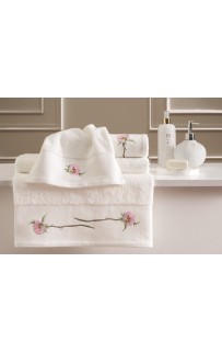 Набор полотенец Tivolyo Home CLEMATIS BRODERY кремовый 2 предмета