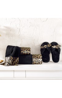 Набор полотенец Tivolyo Home LEOPARD чёрный 2 предмета