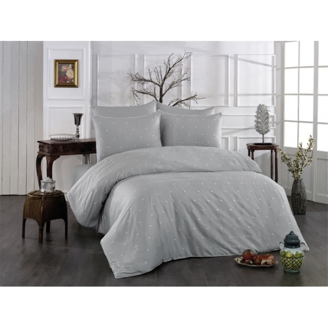 Комплект постельного белья Grazie Home LOVEN'S серый Евро