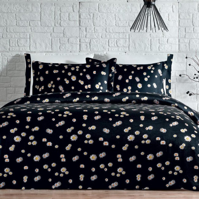 Комплект постельного белья Tivolyo Home MELODY чёрный Евро