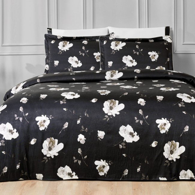 Комплект постельного белья Tivolyo Home POPPY чёрный Евро