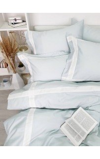 Комплект постельного белья Tivolyo Home BANDA бирюзовый Полутороспальный