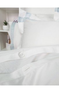 Комплект постельного белья Tivolyo Home BANDA крем/бирюзовый KING SIZE
