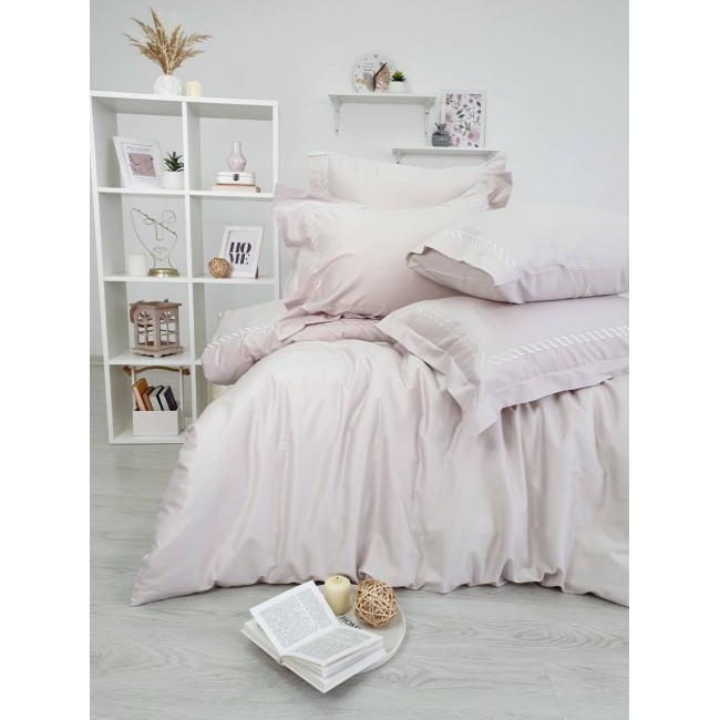 Комплект постельного белья Tivolyo Home CATENA бежевый Евро