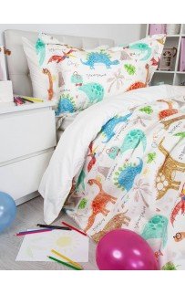 Комплект постельного белья Tivolyo home DINO Полутороспальный