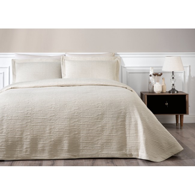 Покрывало Tivolyo Home DAMASKO кремовый Евро Покрывало Tivolyo Home DAMASKO кремовый Евро