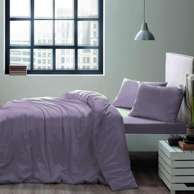 Комплект постельного белья Tivolyo Home BASIC сиреневый Полутороспальный