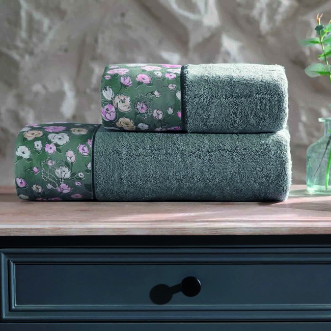 Набор полотенец Tivolyo Home NEW LUELLA тёмно-серый 2 предмета