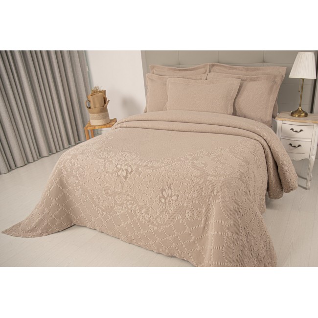 Покрывало Tivolyo home MIRA бежевый 240х260