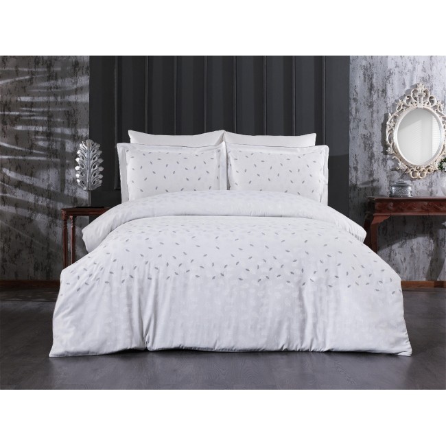 Комплект постельного белья Grazie Home DIANDRA кремовый/серый Евро