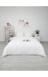 Комплект постельного белья Tivolyo Home LINE крем/бирюзовый Евро