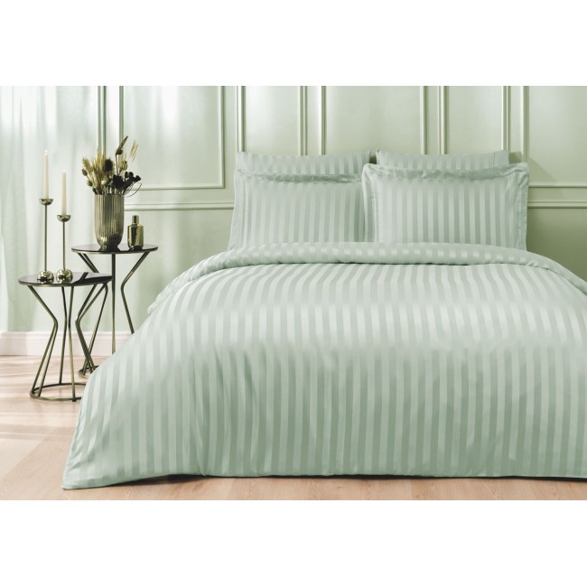 Комплект постельного белья Tivolyo Home LINES зелёный Евро