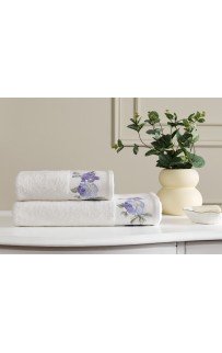 Набор полотенец Tivolyo Home SOFFIE BRODERY лиловый 2 предмета