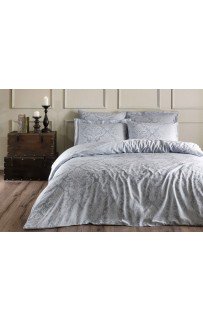 Комплект постельного белья Tivolyo home BAMBURA голубой Евро