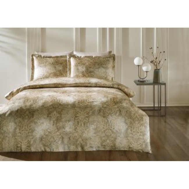 Комплект постельного белья Tivolyo Home GATSBY бежевый Евро