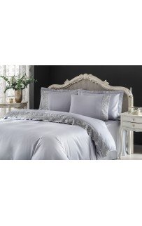 Комплект постельного белья Tivolyo Home REGINA серый Евро