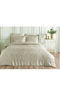 Комплект постельного белья Tivolyo Home PALM зелёный Евро