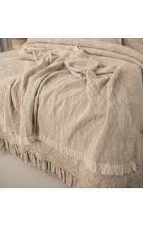 Покрывало Tivolyo Home SILVA бежевый 130х170