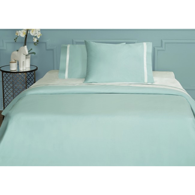 Комплект постельного белья Tivolyo Home COVERS бирюзовый Евро