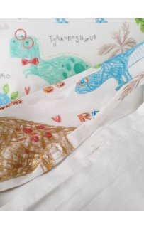 Комплект постельного белья Tivolyo home DINO Полутороспальный