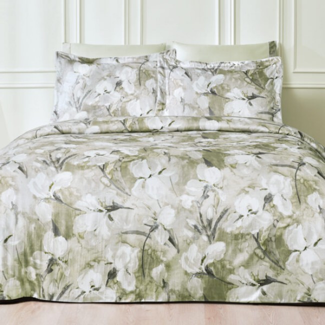 Комплект постельного белья Tivolyo Home ATLAS зелёный Евро