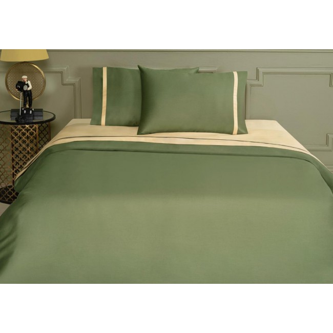 Комплект постельного белья Tivolyo Home COVERS хаки Евро