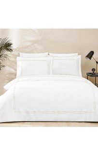 Комплект постельного белья Tivolyo Home CHANEL бежевый Евро