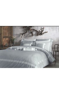Комплект постельного белья Tivolyo Home BANDA серый Евро