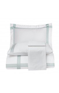 Комплект постельного белья Tivolyo Home BANDA крем/бирюзовый KING SIZE