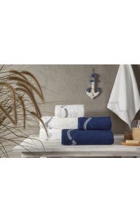 Набор полотенец Tivolyo Home CROSS тёмно-синий 2 предмета