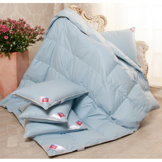 Одеяло Камелия 200х220 теплое, цвет Голубой