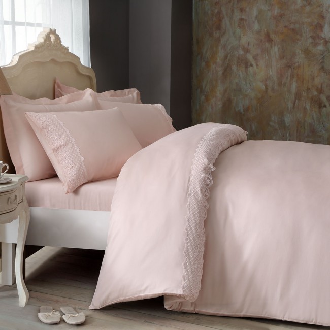 Комплект постельного белья Tivolyo home OLIVIA розовый семейный