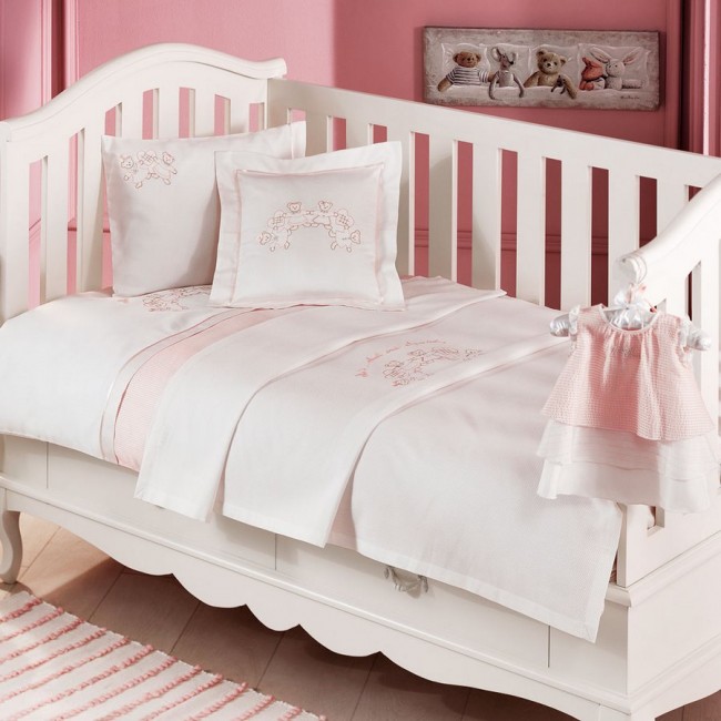 Комплект детского постельного белья Tivolyo home FAMILY розовый Детский