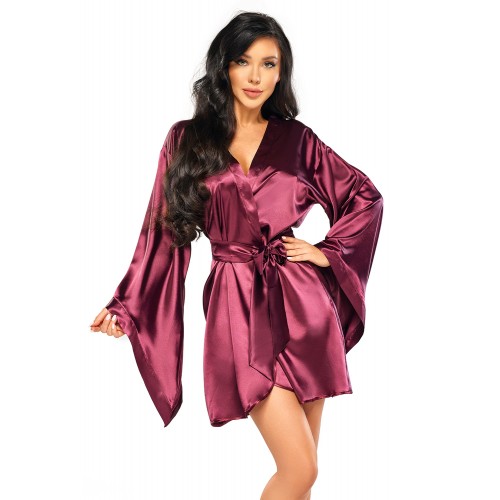 Samira peignoir Burgundy S/M/L