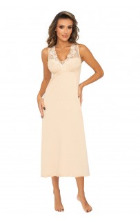 Kristina long nightdress Beige L