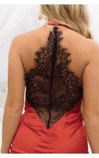 сорочка с кружевной спиной красного цвета L сорочка с кружевной спиной красного цвета L